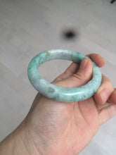 Load image into Gallery viewer, 54.5mm Type A 100% Natural sunny green/white Jadeite Jade bangle AT29-2409
