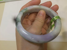 Load image into Gallery viewer, 57.7mm certified type A 100% Natural green/white/purple Jadeite Jade bangle AC44-6203
