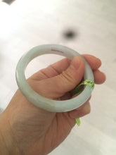 Load image into Gallery viewer, 55.5mm Certified 100% Natural type A light green/white Jadeite Jade bangle AD50-9839
