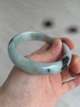 Load image into Gallery viewer, 58.6mm certified type A 100% Natural green/brown/purple/gray Jadeite Jade bangle F103
