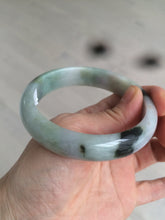 Load image into Gallery viewer, 58.6mm certified type A 100% Natural green/brown/purple/gray Jadeite Jade bangle F103
