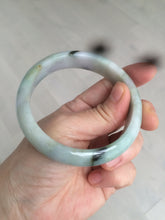 Load image into Gallery viewer, 58.6mm certified type A 100% Natural green/brown/purple/gray Jadeite Jade bangle F103
