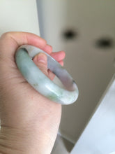 Load image into Gallery viewer, 58.6mm certified type A 100% Natural green/brown/purple/gray Jadeite Jade bangle F103
