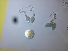 Load image into Gallery viewer, 100% Natural type A light green/white leaf jadeite Jade earring Q add on item, Not sale individually.
