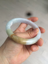 Load image into Gallery viewer, 62mm certified Type A 100% Natural green/white/purple/brown Jadeite Jade bangle X94-0576
