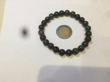 Load image into Gallery viewer, 7.5-8mm 100% natural black/blue/green/brown(Wuji) jadeite jade beads bracelet AK8 (Add on item, not sale individually. )
