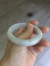 Load image into Gallery viewer, 53.4mm 100% natural certified light green/white/light purple jadeite jade bangle A72-0984

