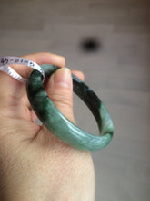 Load image into Gallery viewer, 50.2mm Certified Type A 100% Natural sunny green/dark green Jadeite Jade bangle D45-0105
