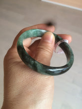 Load image into Gallery viewer, 50.2mm Certified Type A 100% Natural sunny green/dark green Jadeite Jade bangle D45-0105
