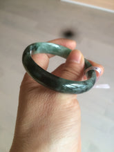 Load image into Gallery viewer, 50.2mm Certified Type A 100% Natural sunny green/dark green Jadeite Jade bangle D45-0105
