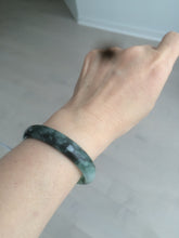 Load image into Gallery viewer, 50.2mm Certified Type A 100% Natural sunny green/dark green Jadeite Jade bangle D45-0105
