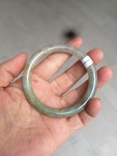 Load image into Gallery viewer, 53mm certified Type A 100% Natural green/brown round cut Jadeite Jade bangle AD85-1438
