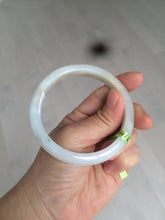 Load image into Gallery viewer, 57mm certificated type A 100% Natural light green yellow Jadeite Jade bangle AD84-5745
