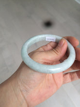 Load image into Gallery viewer, 56.9mm 100% natural Type A light green white jadeite jade bangle AD86-1030
