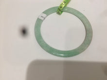 Load image into Gallery viewer, 52mm Certified Type A 100% Natural apple green/brown/red thin(flat) Jadeite Jade bangle  L85-7336
