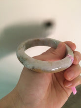 Load image into Gallery viewer, 57.7mm Certified 100% natural Type A green/brown/purple jadeite jade bangle R45-3374
