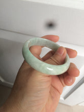 Load image into Gallery viewer, 53.5mm Certified type A 100% Natural light green oval jadeite jade bangle AD87-1032

