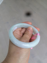 Load image into Gallery viewer, 57mm certified type A 100% Natural white green jadeite jade bangle AD52-9288
