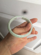 Load image into Gallery viewer, 53.5mm Certified type A 100% Natural light green oval jadeite jade bangle AD87-1032
