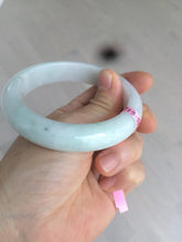 Load image into Gallery viewer, 57mm certified type A 100% Natural white green jadeite jade bangle AD52-9288

