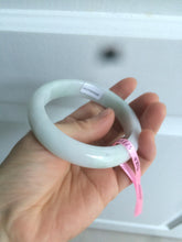Load image into Gallery viewer, 57mm certified type A 100% Natural white green jadeite jade bangle AD52-9288
