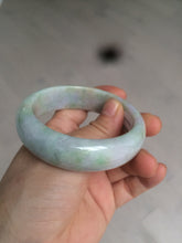 Load image into Gallery viewer, 56.5mm certificated Type A 100% Natural sunny green/purple/yellow spring garden Jadeite Jade bangle E62-1029
