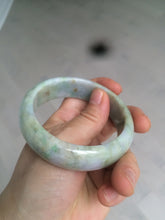 Load image into Gallery viewer, 56.5mm certificated Type A 100% Natural sunny green/purple/yellow spring garden Jadeite Jade bangle E62-1029
