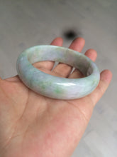 Load image into Gallery viewer, 56.5mm certificated Type A 100% Natural sunny green/purple/yellow spring garden Jadeite Jade bangle E62-1029
