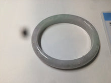 Load image into Gallery viewer, 55.5mm Certified Type A 100% Natural icy watery light purple/white/green oval Jadeite Jade bangle AM55-6862
