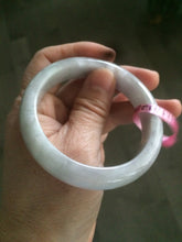 Load image into Gallery viewer, Sale! 54.5mm type A 100% Natural light purple/white/gray Jadeite Jade bangle B29
