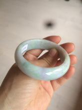 Load image into Gallery viewer, 52.9mm certificated Type A 100% Natural light green/purple/yellow spring garden Jadeite Jade bangle E61-1028
