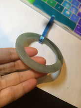 Load image into Gallery viewer, 54mm Type A 100% Natural dark green/gray Jadeite Jade bangle AS52
