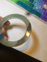Load image into Gallery viewer, 54mm Type A 100% Natural dark green/gray Jadeite Jade bangle AS52
