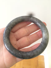 Load image into Gallery viewer, 54.9mm certified 100% Natural black/white nephrite(籽料青花) Sesame paste seed material round cut hetian Jade bangle HF8-5534
