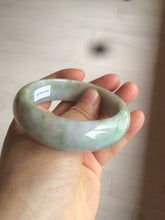 Load image into Gallery viewer, 56.5mm certificated Type A 100% Natural sunny green/purple/yellow spring garden Jadeite Jade bangle E62-1029
