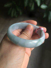 Load image into Gallery viewer, 51mm certified 100% natural Type A green/purple/gray oval jadeite jade bangle R49-5465
