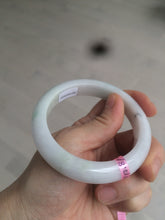 Load image into Gallery viewer, 58mm Certified Type A 100% Natural green/white Jadeite Jade bangle AB57-9281
