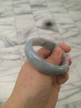 Load image into Gallery viewer, 51mm certified 100% natural Type A green/purple/gray oval jadeite jade bangle R49-5465
