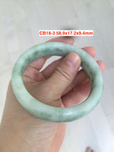 Load image into Gallery viewer, 57-58m 100% natural icy green white Quartzite (Guizhou jade, 贵翠) bangle CB18 Note: Not jadeite jade!
