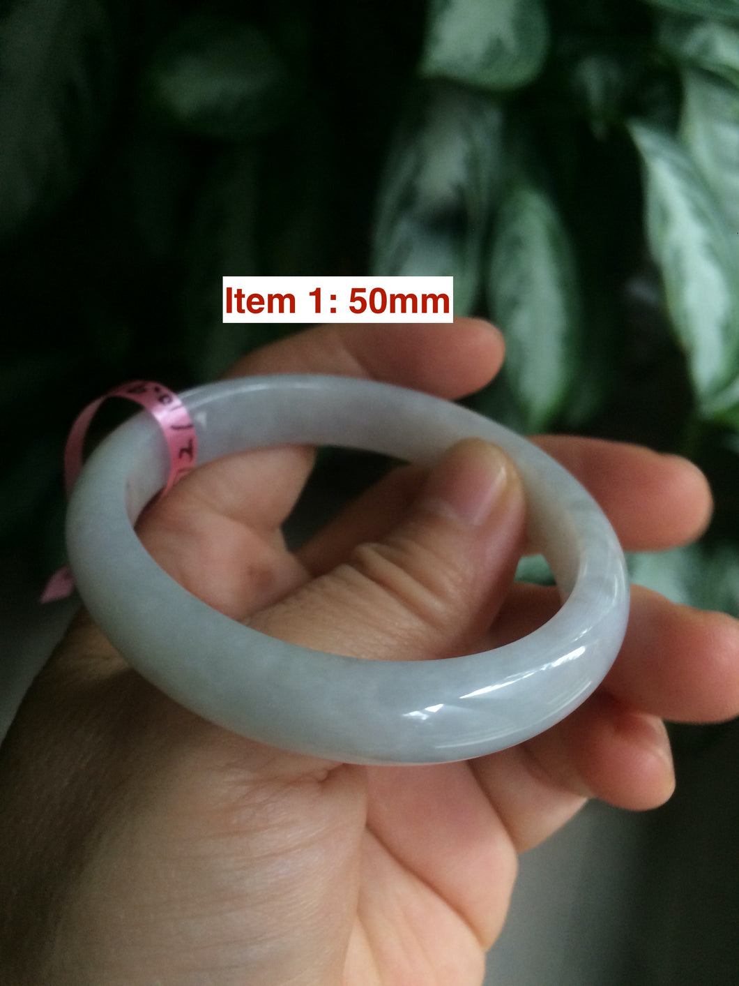 50-52 mm Type A 100% Natural light green/white Jadeite Jade baby/little kids/small adult hand AB11-1/2/3