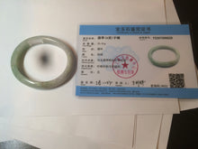 Load image into Gallery viewer, 49mm Type A 100% Natural light green/brown oval Jadeite Jade bangle AM63-6629
