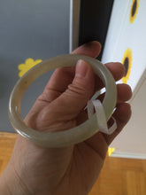 Load image into Gallery viewer, Sale! Certified 61mm 100% Natural light green/ yellow nephrite Hetian Jade bangle J36-1121
