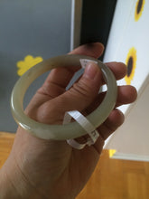 Load image into Gallery viewer, Sale! Certified 61mm 100% Natural light green/ yellow nephrite Hetian Jade bangle J36-1121
