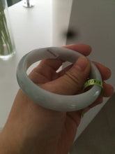 Load image into Gallery viewer, 56.7mm certified type A 100% Natural light green/blue Jadeite Jade bangle AB2-1325
