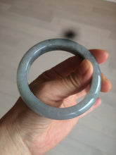 Load image into Gallery viewer, 56mm Certified type A 100% Natural smoky gray/black Jadeite bangle AF11-5972
