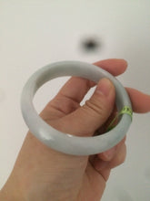 Load image into Gallery viewer, 56.7mm certified type A 100% Natural light green/blue Jadeite Jade bangle AB2-1325
