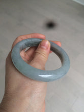 Load image into Gallery viewer, 56mm Certified type A 100% Natural smoky gray/black Jadeite bangle AF11-5972
