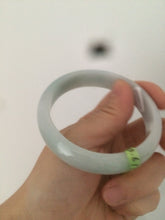 Load image into Gallery viewer, 56.7mm certified type A 100% Natural light green/blue Jadeite Jade bangle AB2-1325
