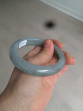 Load image into Gallery viewer, 56mm Certified type A 100% Natural smoky gray/black Jadeite bangle AF11-5972
