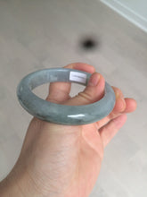 Load image into Gallery viewer, 56mm Certified type A 100% Natural smoky gray/black Jadeite bangle AF11-5972
